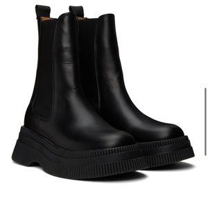 [NEW]GANNI Black Chelsea Boots